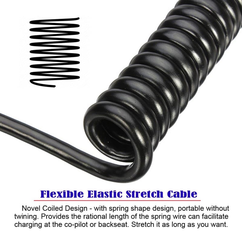 chenyang HDMI Stretch Coiled Cable HDMI 1.4 Type A Male to Male 4K 60hz 90 Degree UP Angled Extension Cable - Image 5